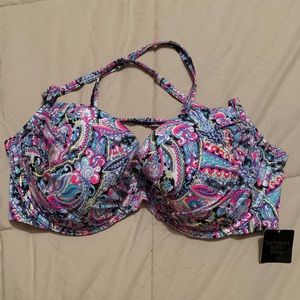 NWT Victoria’s Secret 34DD paisley bikini top